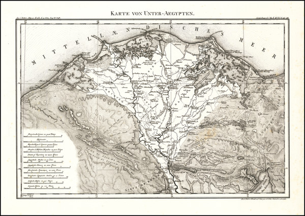 98-Egypt Map By Carl Ritter