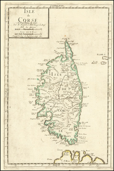 95-France and Corsica Map By Nicolas Sanson