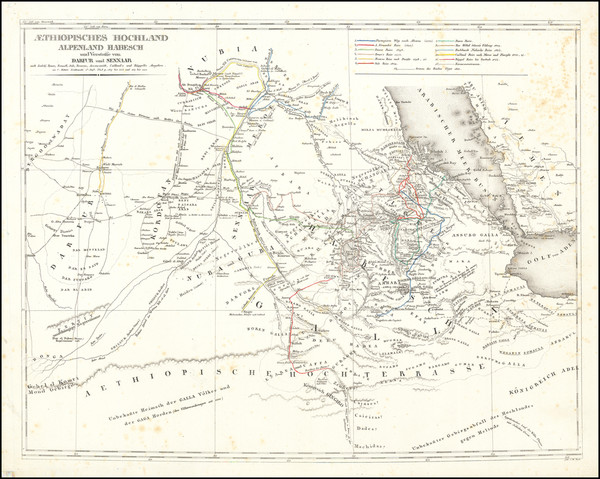 29-East Africa Map By Carl Ritter