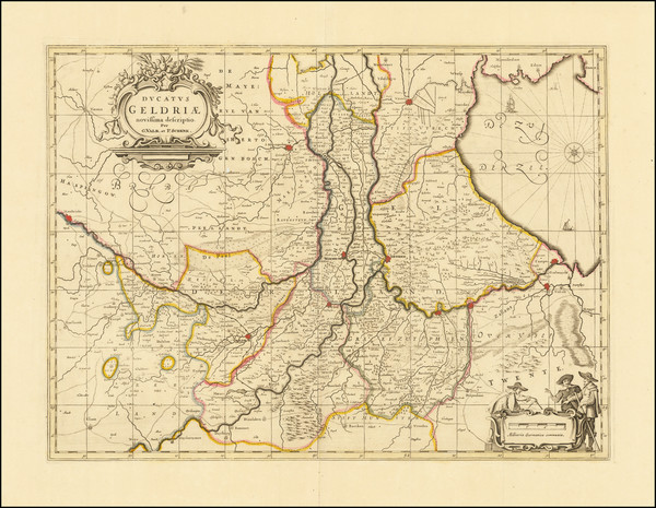 15-Netherlands Map By Valk & Schenk