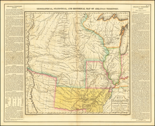 25-Arkansas, Midwest, Plains and Missouri Map By Henry Charles Carey  &  Isaac Lea