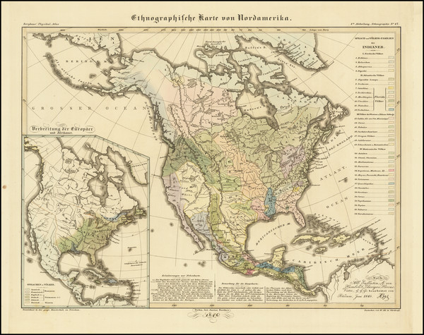 24-North America Map By Heinrich Berghaus