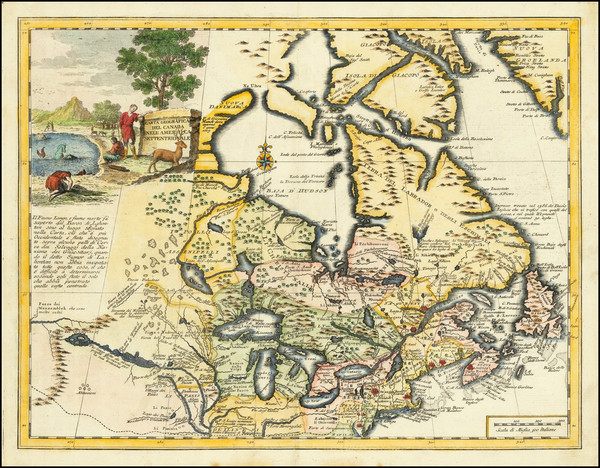 27-Midwest, Canada and Eastern Canada Map By Giambattista Albrizzi