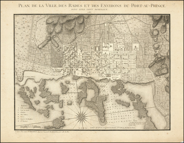 83-Hispaniola Map By Rene Phelippeaux