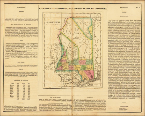 49-Mississippi Map By Isaac Lea