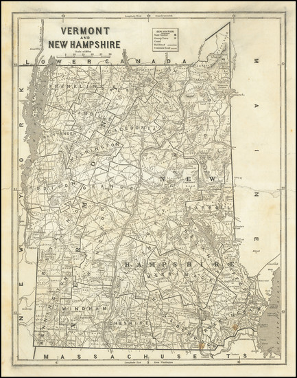 24-New Hampshire and Vermont Map By Sidney Morse  &  Samuel Breese