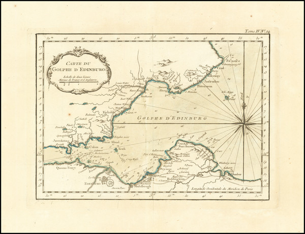 77-Scotland Map By Jacques Nicolas Bellin