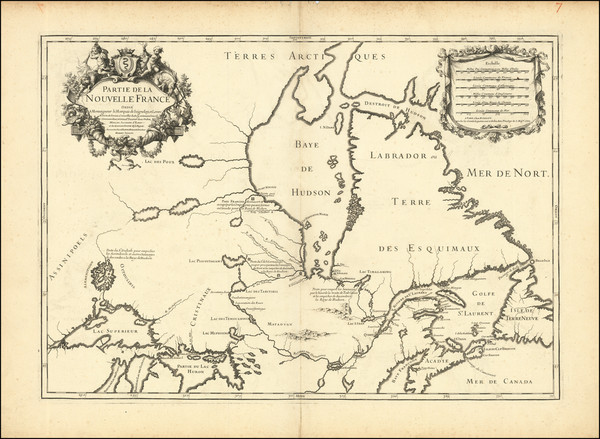 95-Eastern Canada Map By Alexis-Hubert Jaillot