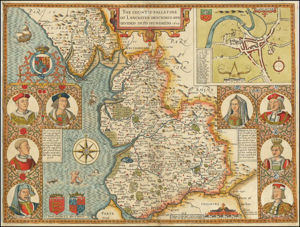 90-British Counties Map By John Speed