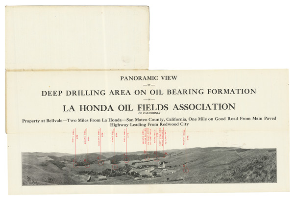 86-San Francisco & Bay Area and Geological Map By La Honda Oil Fields Association