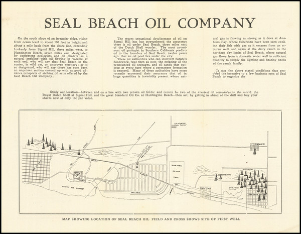 73-California, Los Angeles and Other California Cities Map By Seal Beach Oil Company