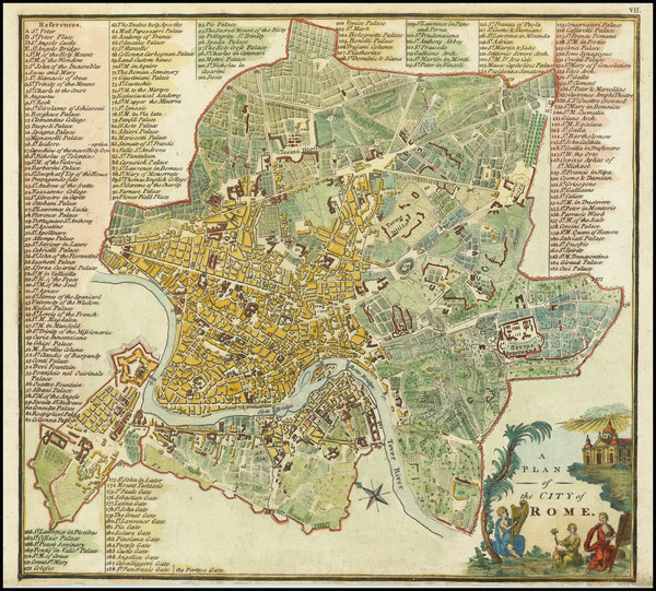 13-Rome Map By John Stockdale