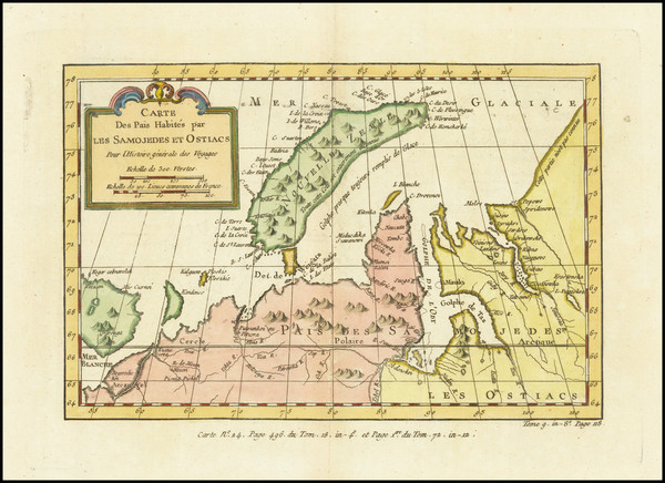 96-Polar Maps and Russia Map By Jacques Nicolas Bellin