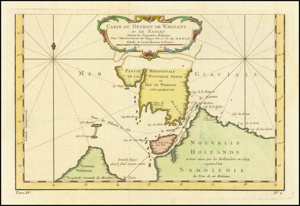 57-Russia and Scandinavia Map By Jacques Nicolas Bellin