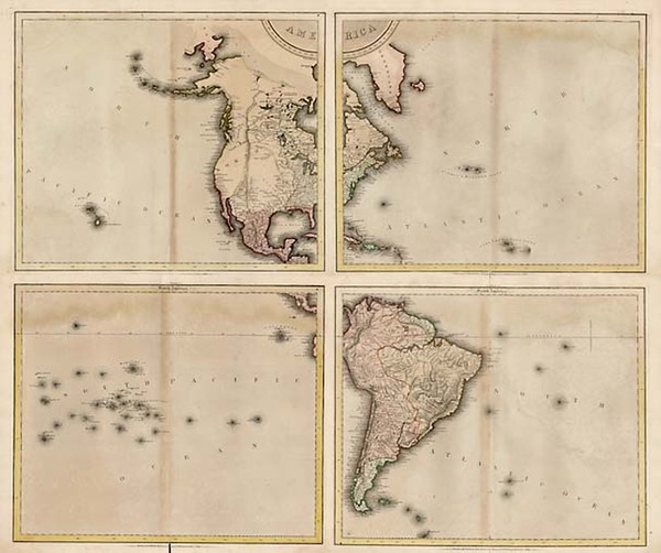 18-South America and America Map By Daniel Lizars