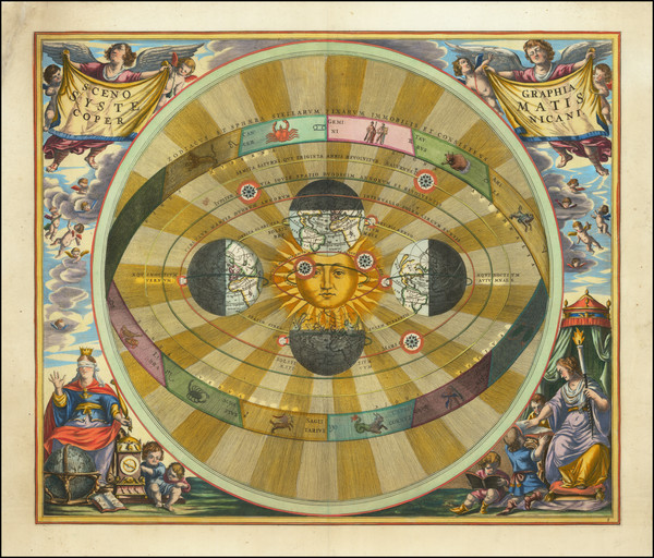 81-Celestial Maps Map By Andreas Cellarius