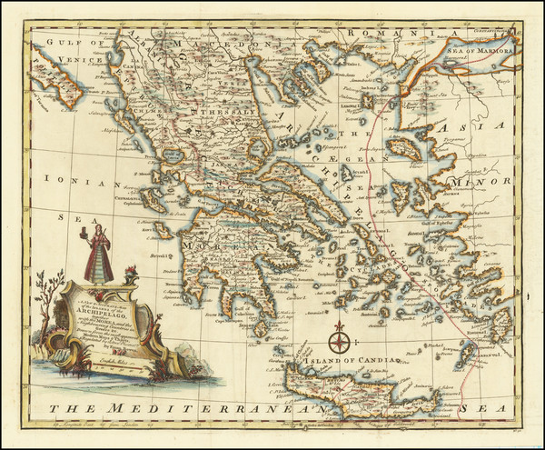 10-Greece Map By Emanuel Bowen