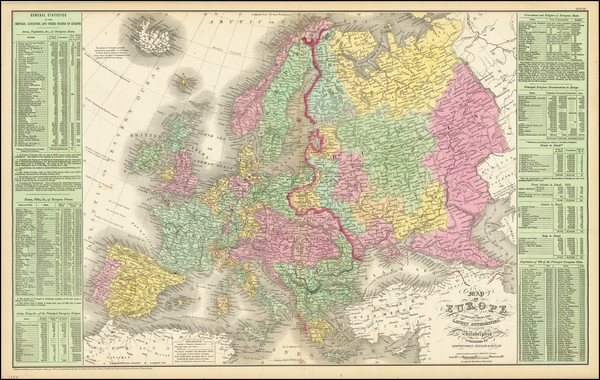 52-Europe Map By Cowperthwait, Desilver & Butler