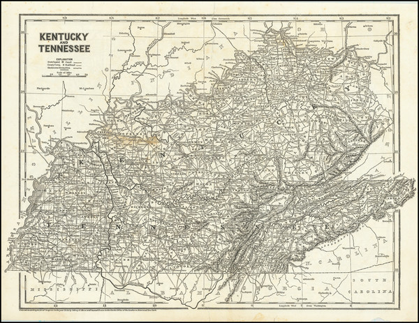 96-Kentucky and Tennessee Map By Sidney Morse  &  Samuel Breese