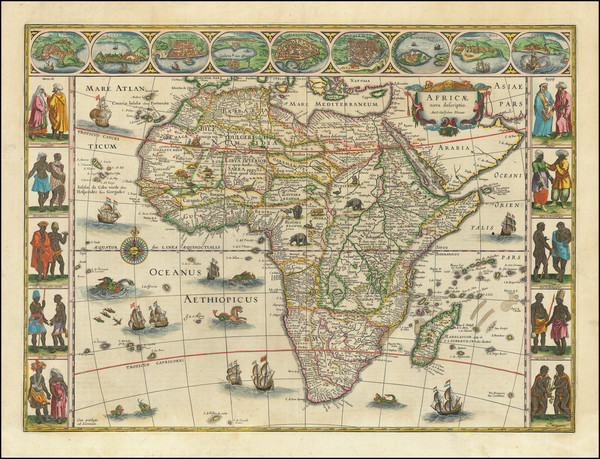 39-Africa Map By Willem Janszoon Blaeu