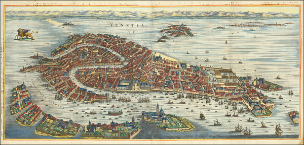 16-Venice Map By Johannes Blaeu / Pierre Mortier