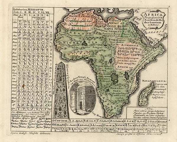33-Africa and Africa Map By Homann Heirs / Gottfried Hensel