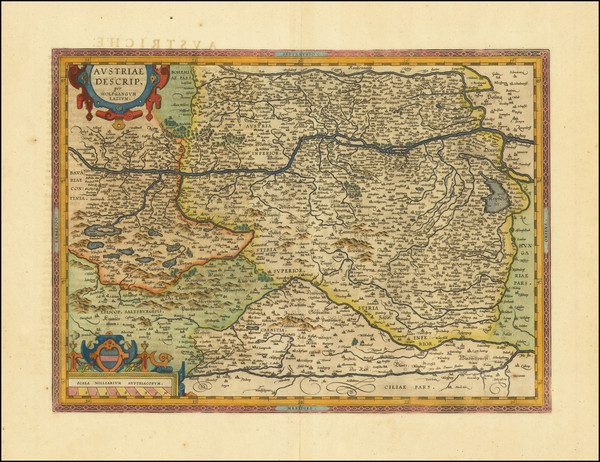 48-Austria Map By Abraham Ortelius