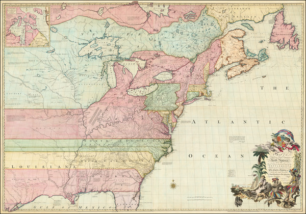 37-United States, North America and Canada Map By John Mitchell