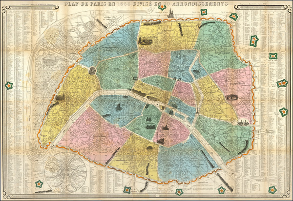 73-Paris and Île-de-France Map By A. Bes et F. Dubreuil