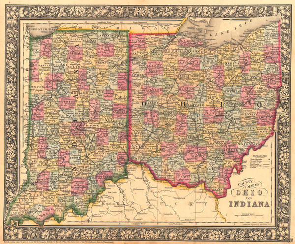 49-Midwest Map By Samuel Augustus Mitchell Jr.