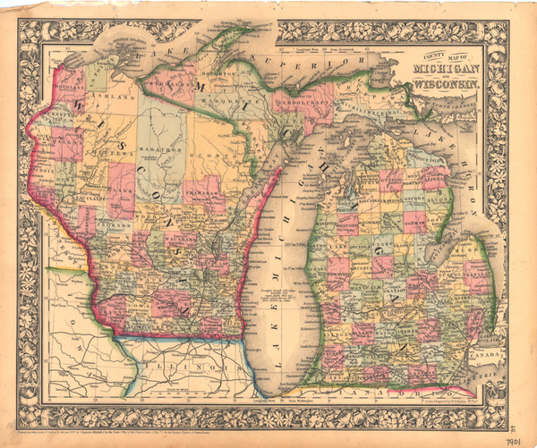 24-Midwest Map By Samuel Augustus Mitchell Jr.