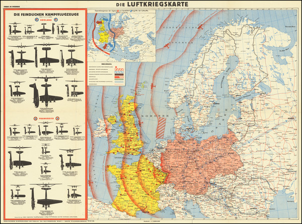 74-Europe, World War II and Germany Map By Max Freissler