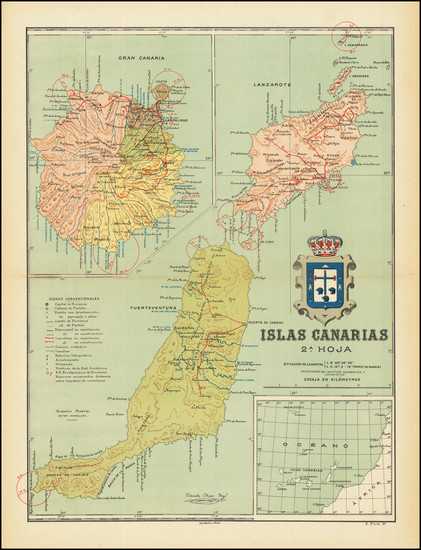 2-Spain and African Islands, including Madagascar Map By Benito Chias