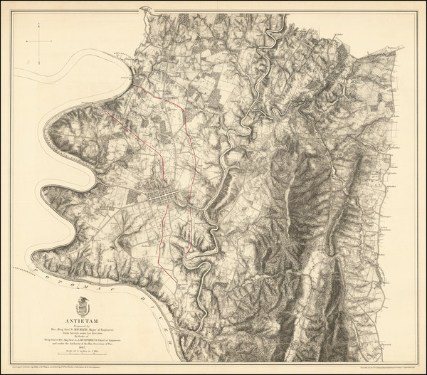 70-Maryland and Civil War Map By Julius Bien & Co.