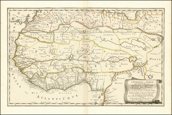 41-North Africa and West Africa Map By Nicolas Sanson