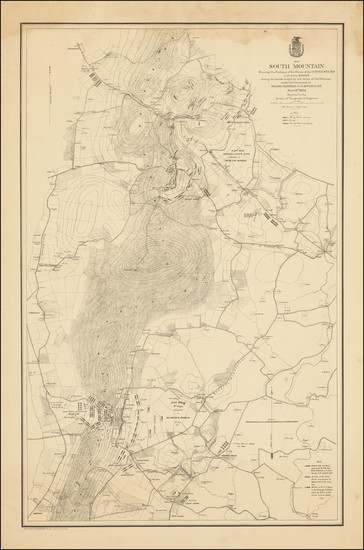 47-Maryland and Civil War Map By United States Bureau of Topographical Engineers