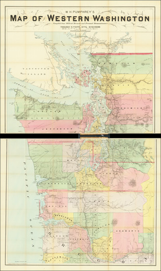 88-Washington Map By W. H.  Pumphrey