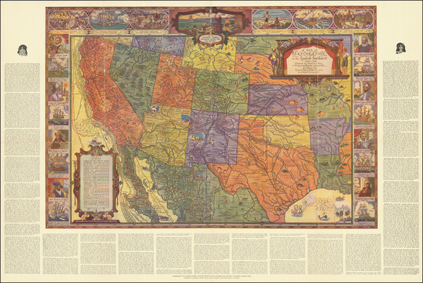 38-Texas, Southwest and Rocky Mountains Map By Automobile Club of Southern California  &  Phil