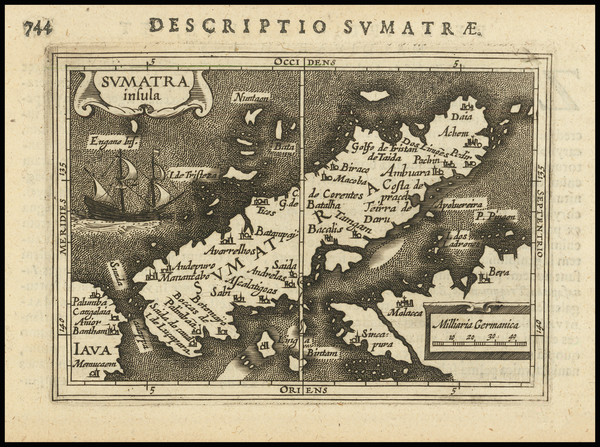 89-Southeast Asia and Other Islands Map By Petrus Bertius