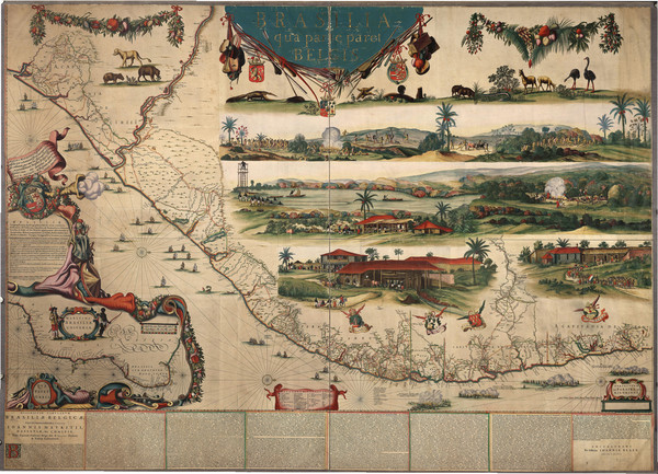 54-Brazil Map By Johannes Blaeu