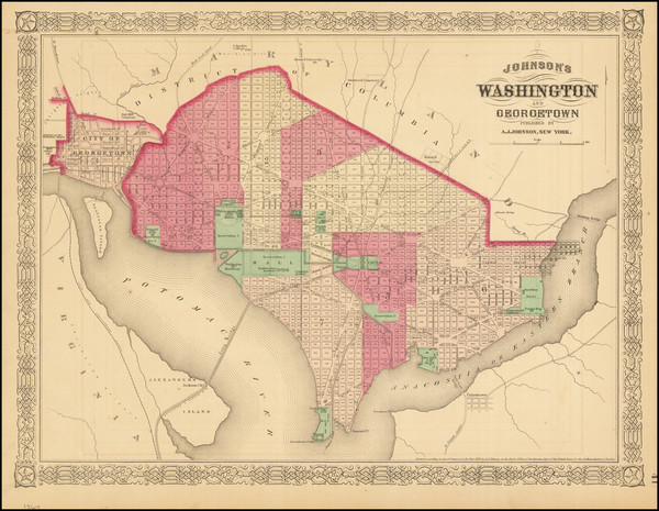 45-Washington, D.C. Map By Alvin Jewett Johnson