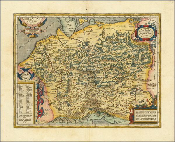 89-Poland and Germany Map By Abraham Ortelius