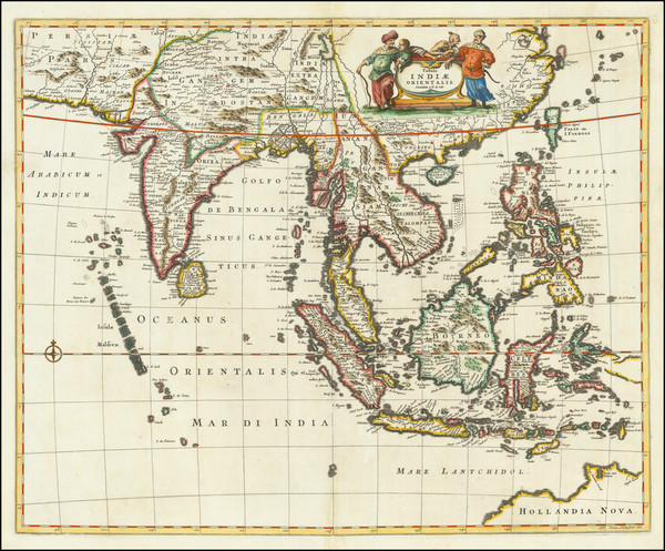 35-India, Southeast Asia, Philippines, Indonesia and Thailand, Cambodia, Vietnam Map By Frederick 
