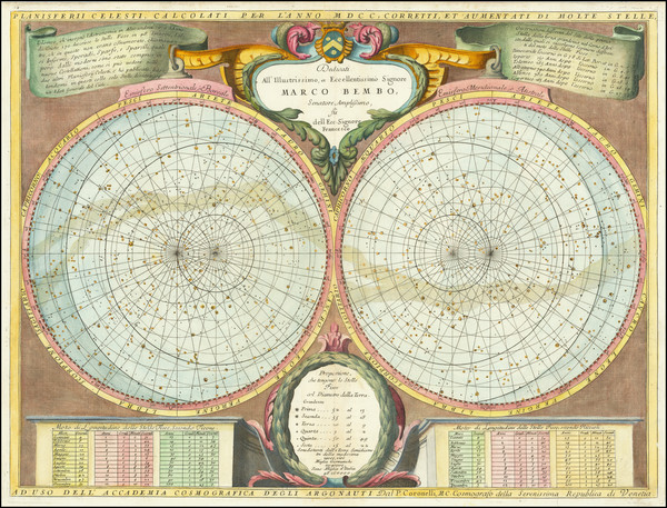 16-Celestial Maps Map By Vincenzo Maria Coronelli