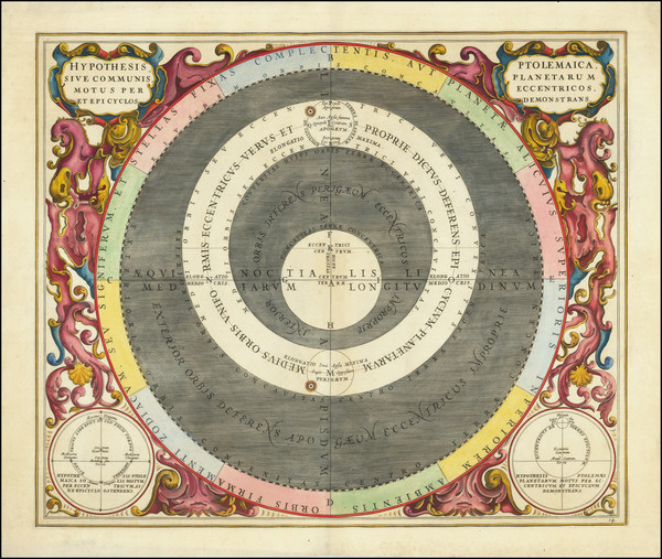 60-Celestial Maps Map By Andreas Cellarius