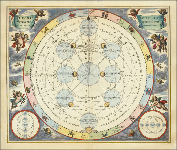 33-Celestial Maps Map By Andreas Cellarius