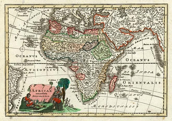 35-Africa and Africa Map By Adam Friedrich Zurner / Johann Christoph Weigel