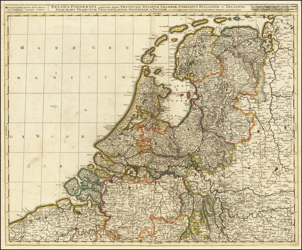 4-Netherlands Map By Gerard & Leonard Valk