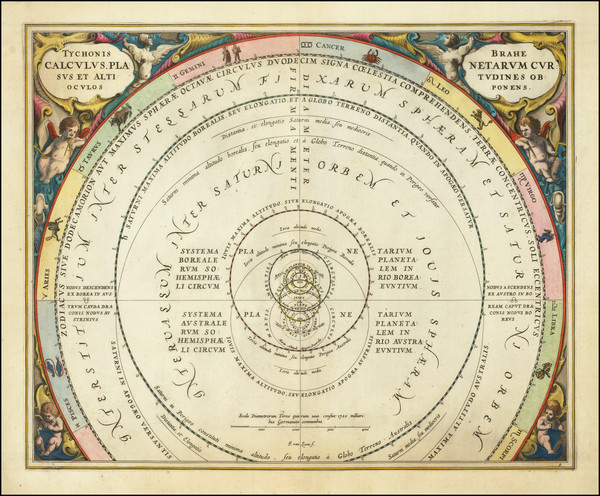 58-Celestial Maps Map By Andreas Cellarius