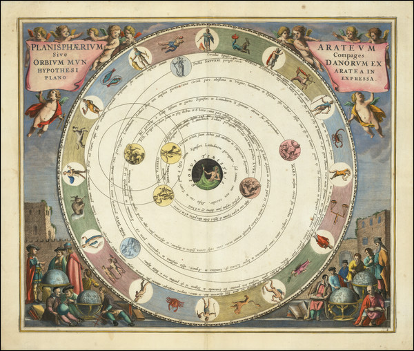 16-Celestial Maps Map By Andreas Cellarius